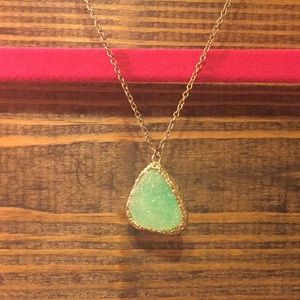 Fashion druzy necklace in teal ❤️