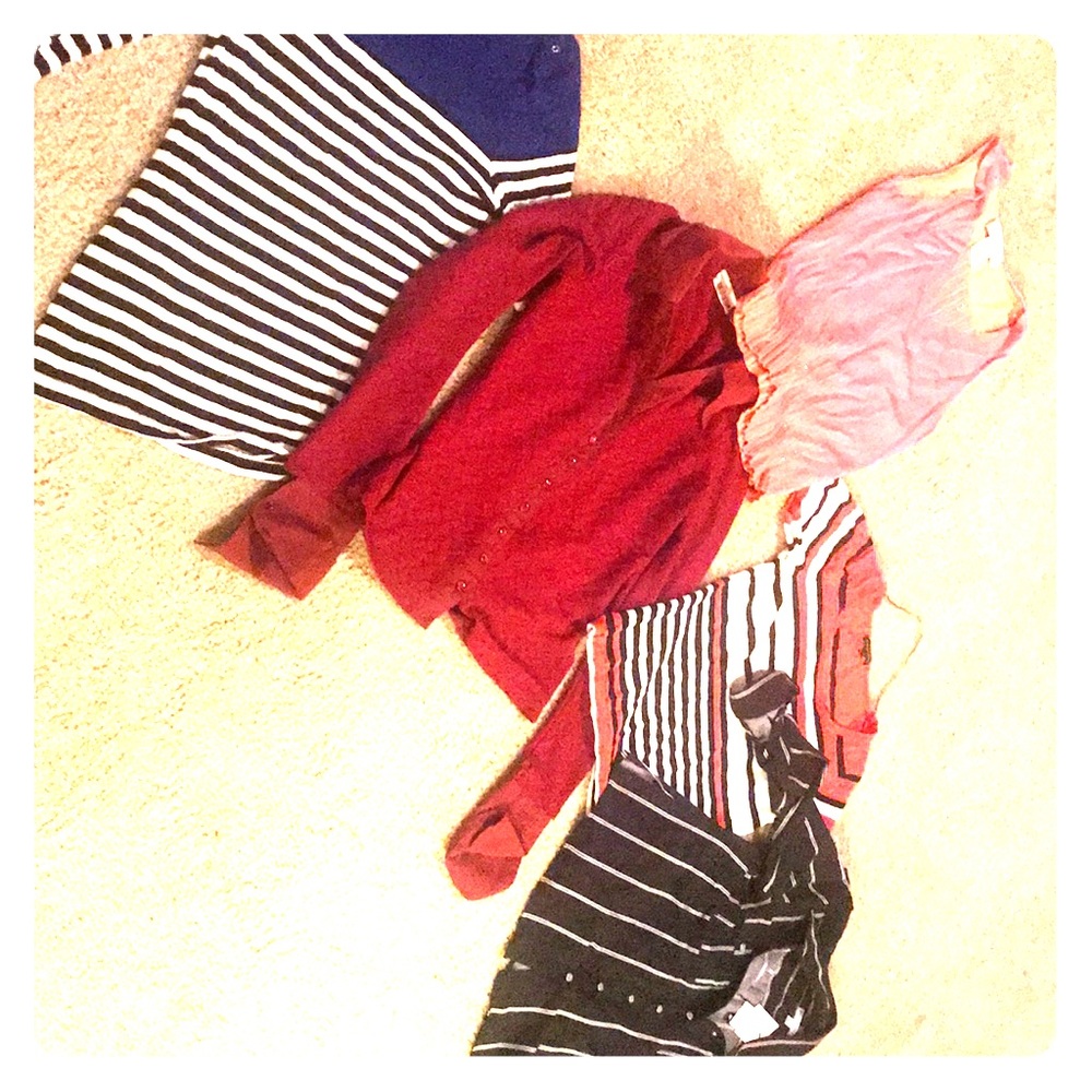 Multiple casual work shirts
