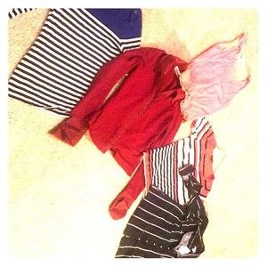 Multiple casual work shirts