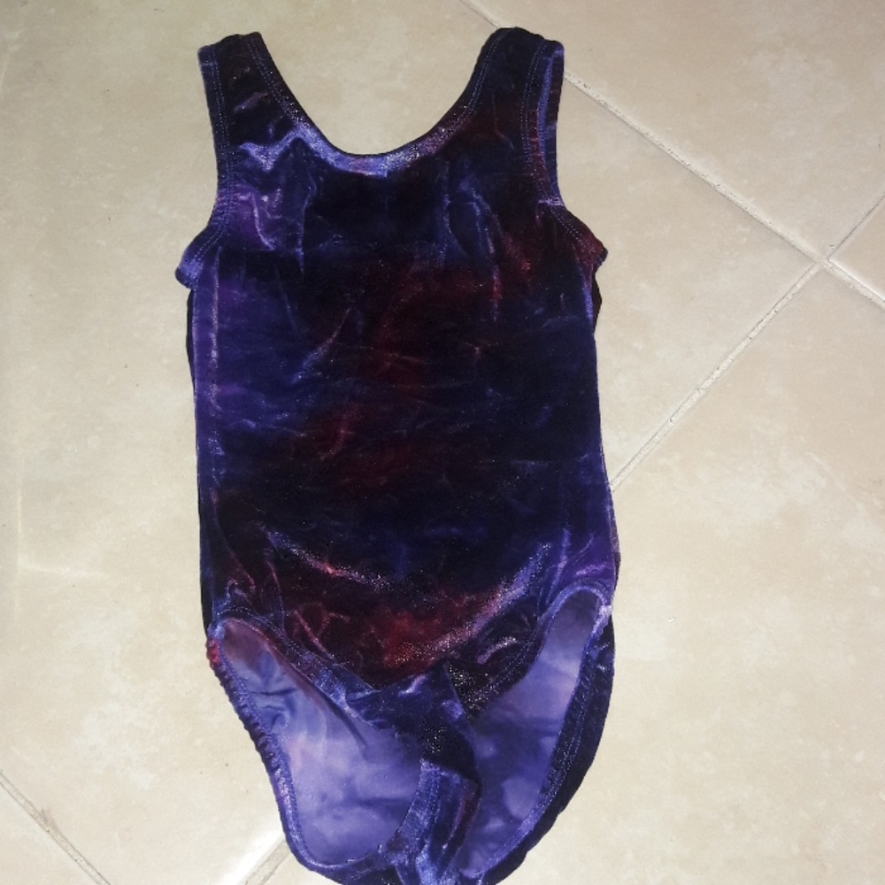 Shimmery gymnastic leotard