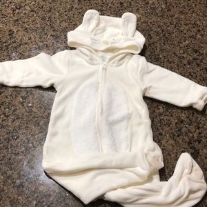 Girls snow bunny onesie