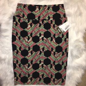 LuLaRoe Disney Cassie Minnie Mouse pencil skirt