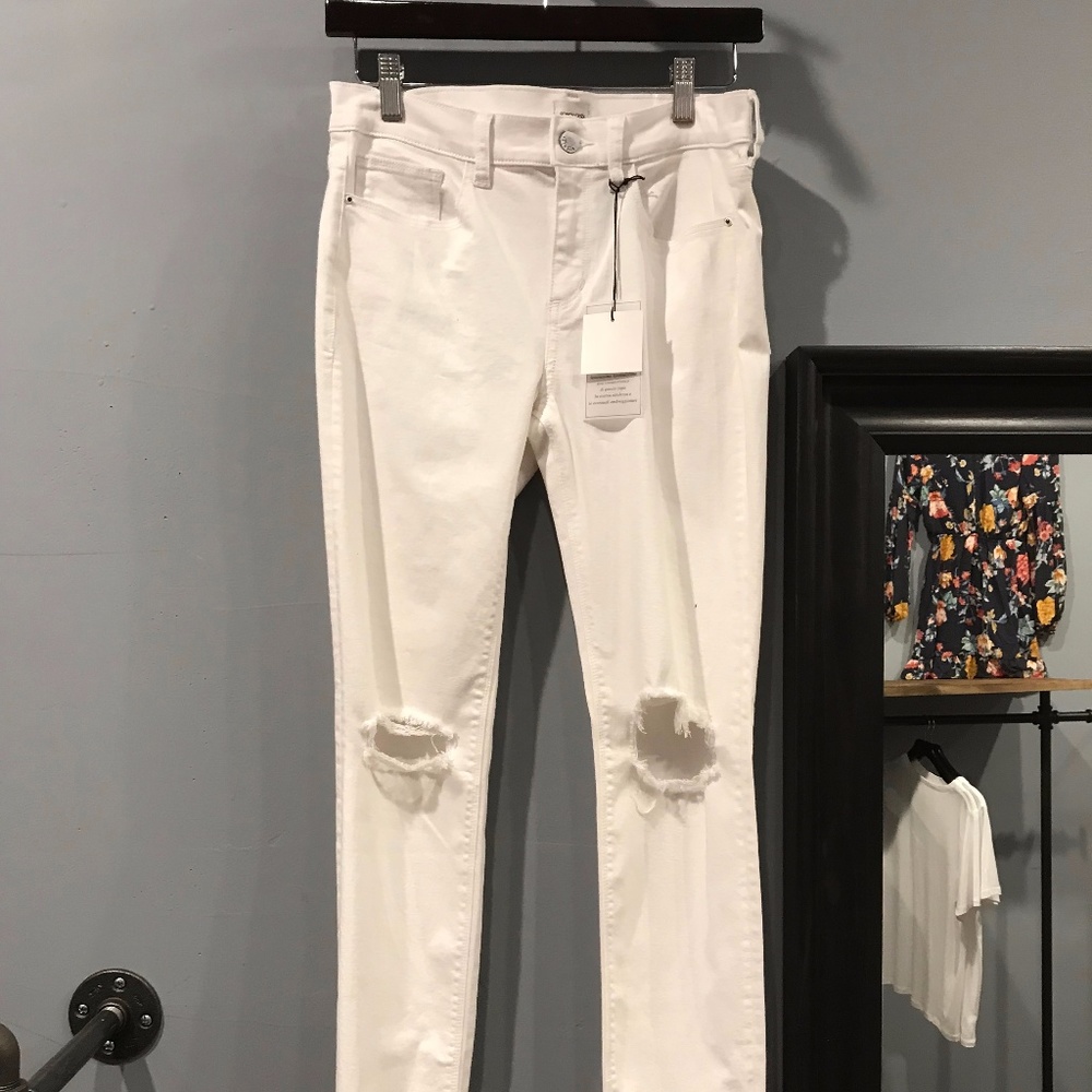 Torn White Skinny Jeans