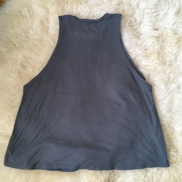 Planet Blue Ribbed Muscle Tee - Picture 5 of 5