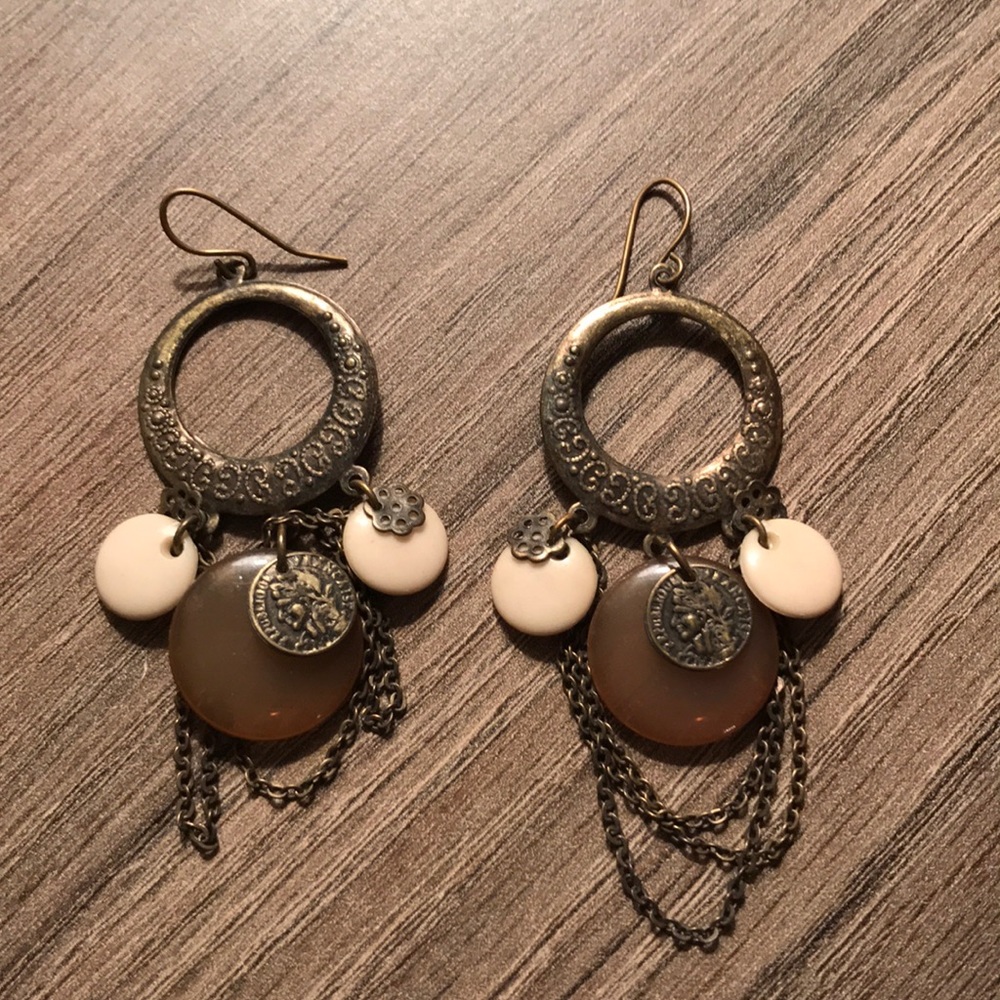 Boho coin earrings