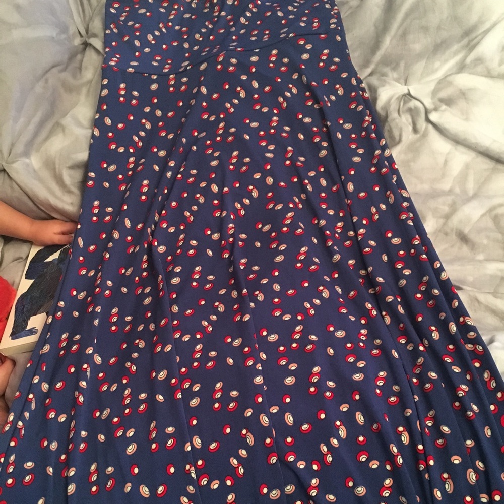 LuLaRoe maxi skirt with polkadots