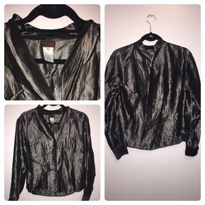 DESIGNER STEAL✔️KENZO Silver Vntg Metallic Blouse