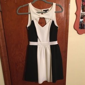 Black and white cut out dress