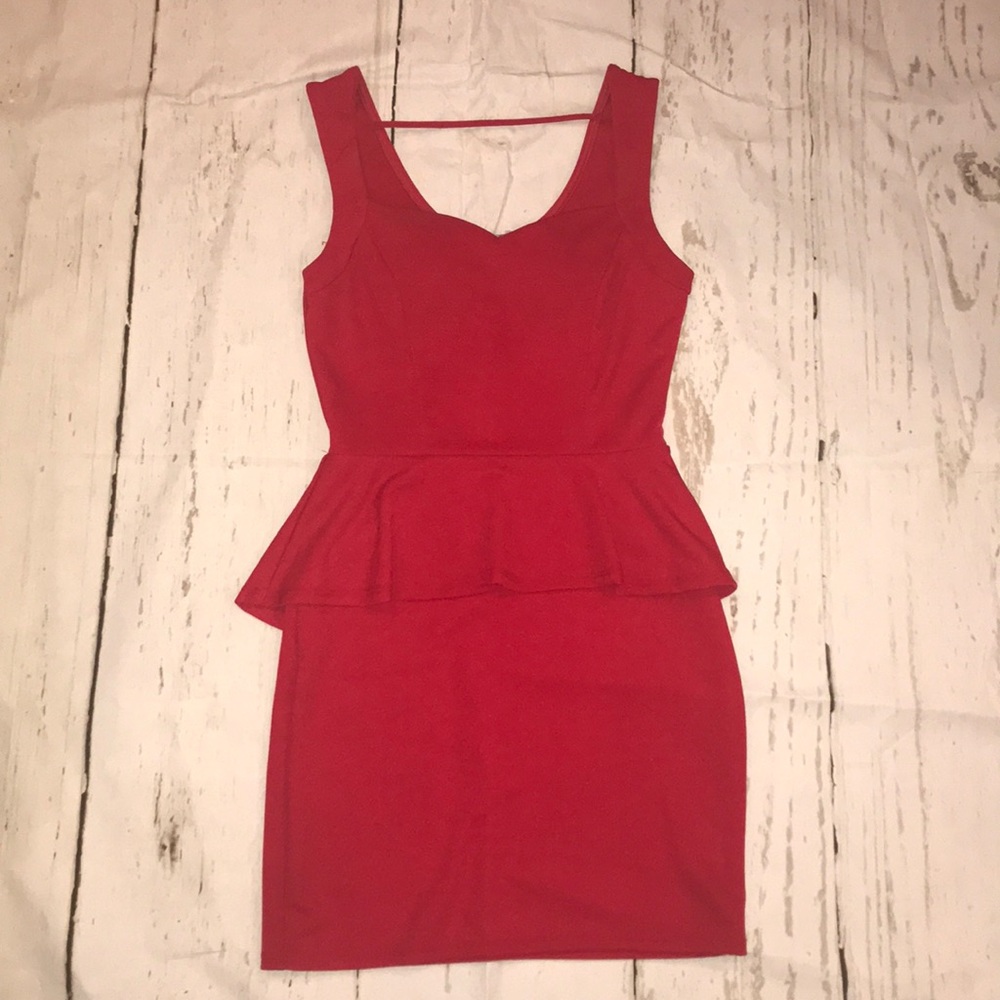 Tight red dress