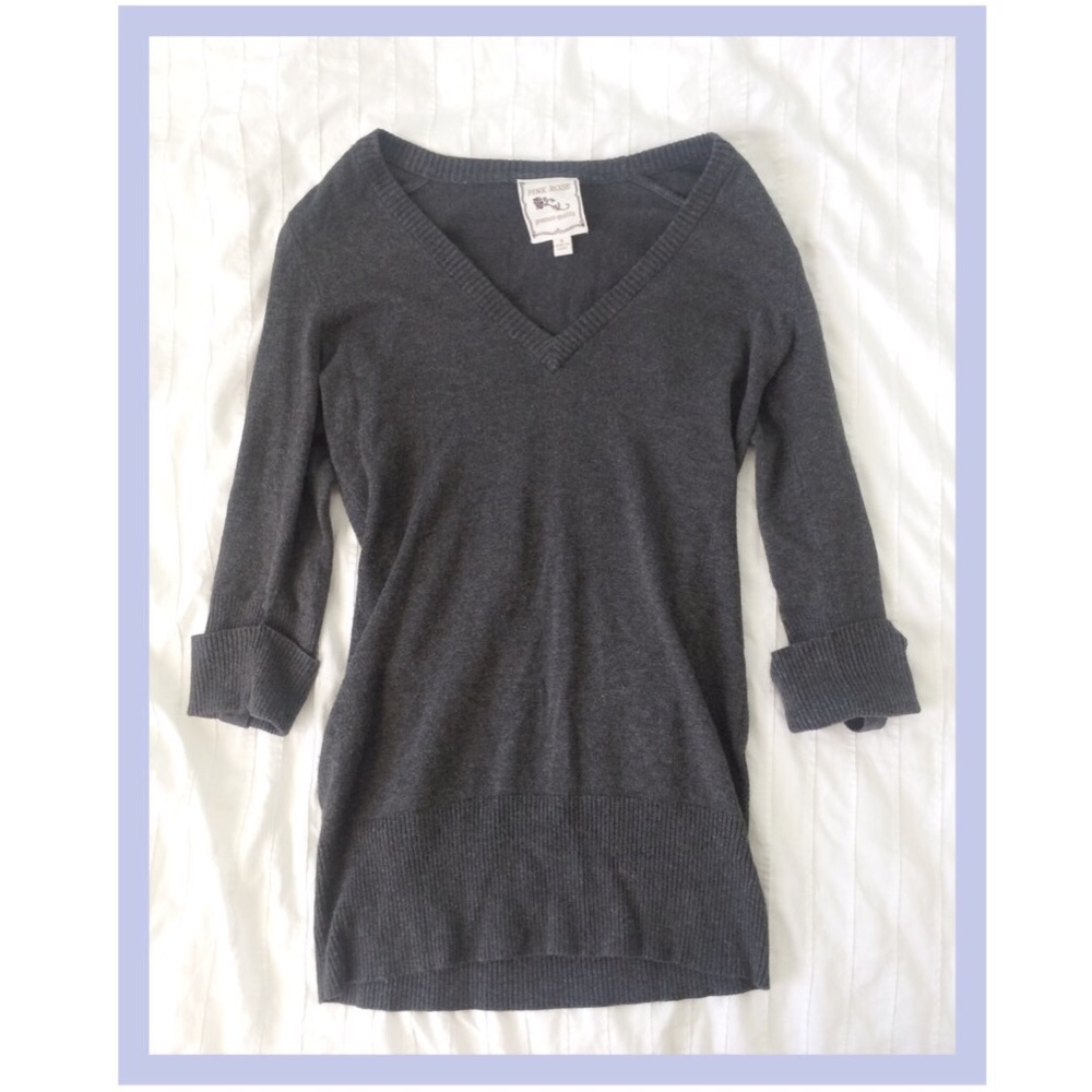 Dark Gray V-Neck Sweater