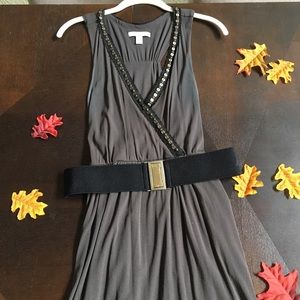 NWOT Weston Wear grey dress with gold sequins/belt