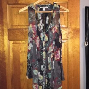 American Rag racerback sheer tunic M