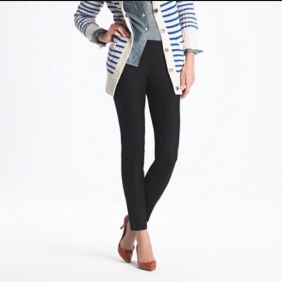 J. Crew Pants - J Crew City-fit Stretch Black Chino Café Capri