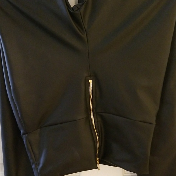 💲Last L Stretchy Faux Leather High Waist Pants - Picture 4 of 5