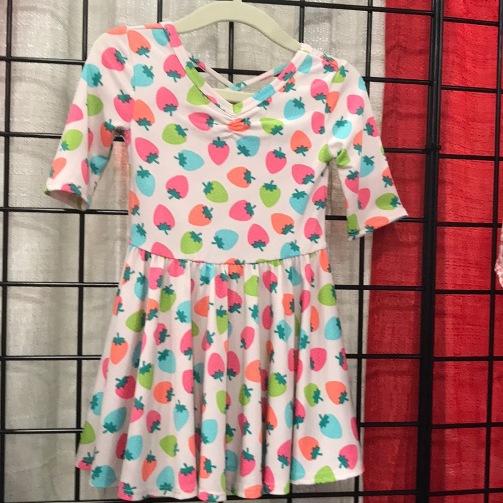 Ballerina style whimsical strawberry dress