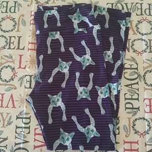NWT. LuLaRoe TC leggings. Unicorn cat with stripes