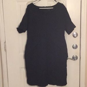 ELOQUII black suit dress with peplum. Size 16