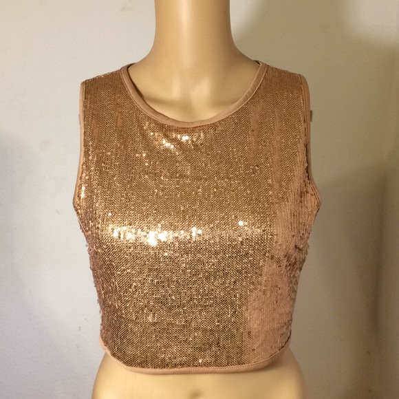 gold crop top forever 21