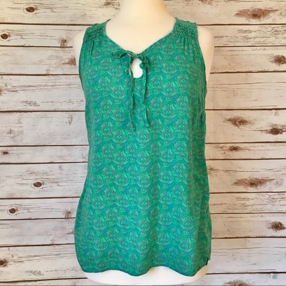 The North Face Tops - The North Face Blue Green Abstract Print Tank Top