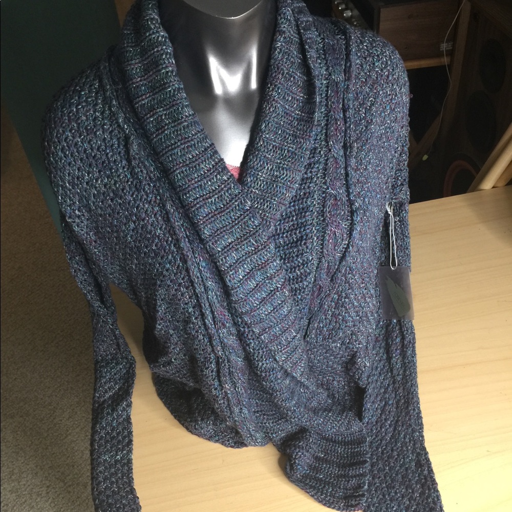 Marled open front Cardigan sweater