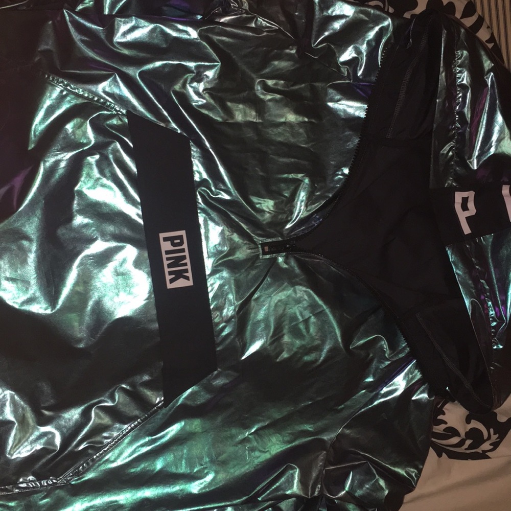 Victoria secret pink iridescent anorak
