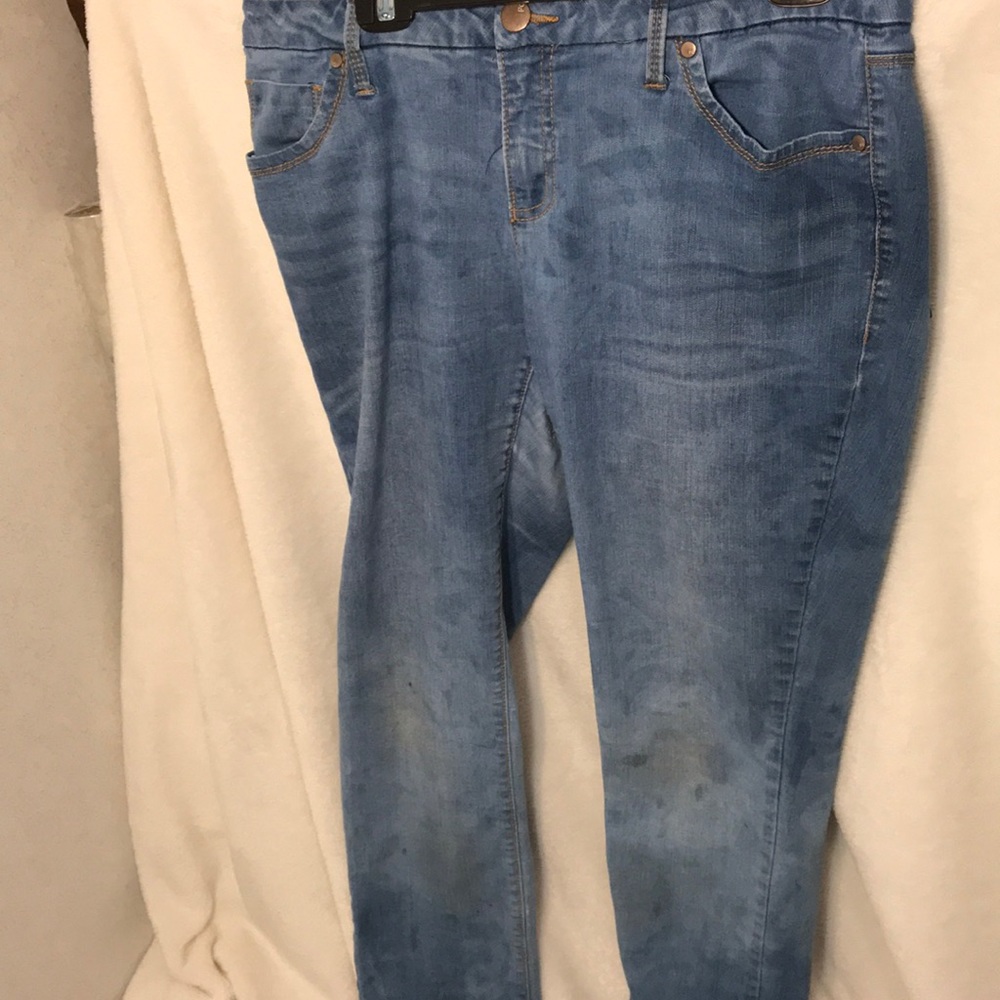 Acid washed ladies pants