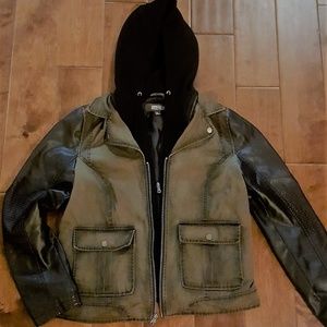 Leather Cargo Jacket
