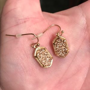 Rose gold druzy earrings