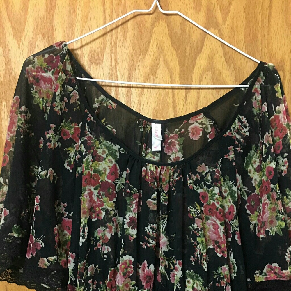 See-through floral dress