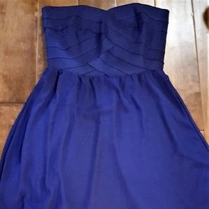 Blue Strapless Dress