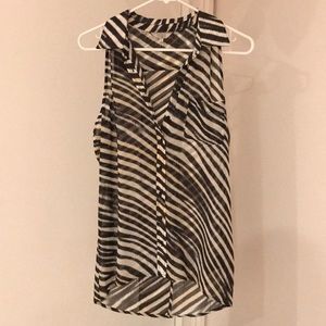 Guess zebra stripped blouse