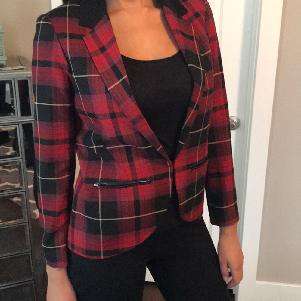 TopShop Blazer - Red & Black