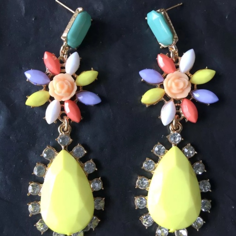 2 for $15 flower dangle statement earrings