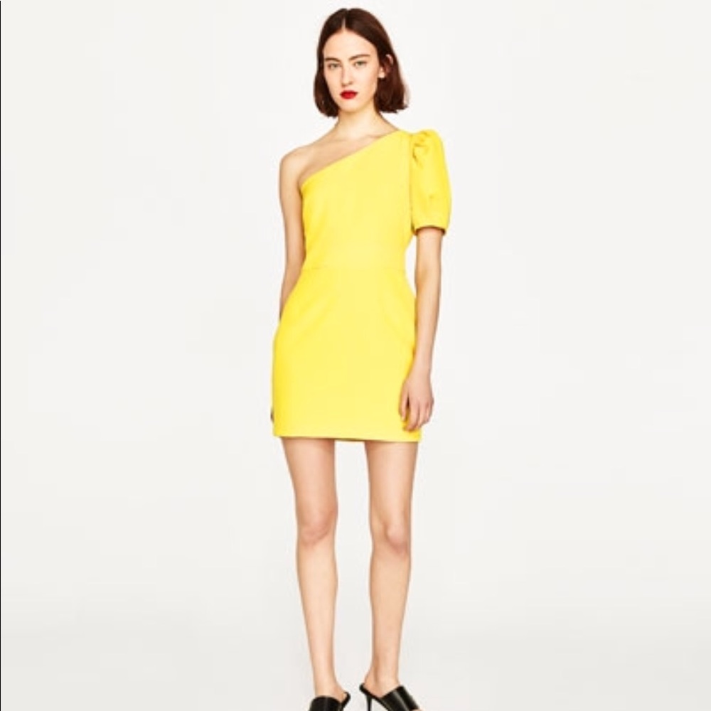 🥂 Zara Dress with Asymmetric Sleeves - Picture 2 of 2