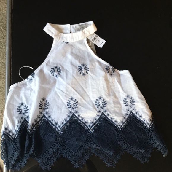 LF Tops - NWT Festival Style Cropped High Neck Top