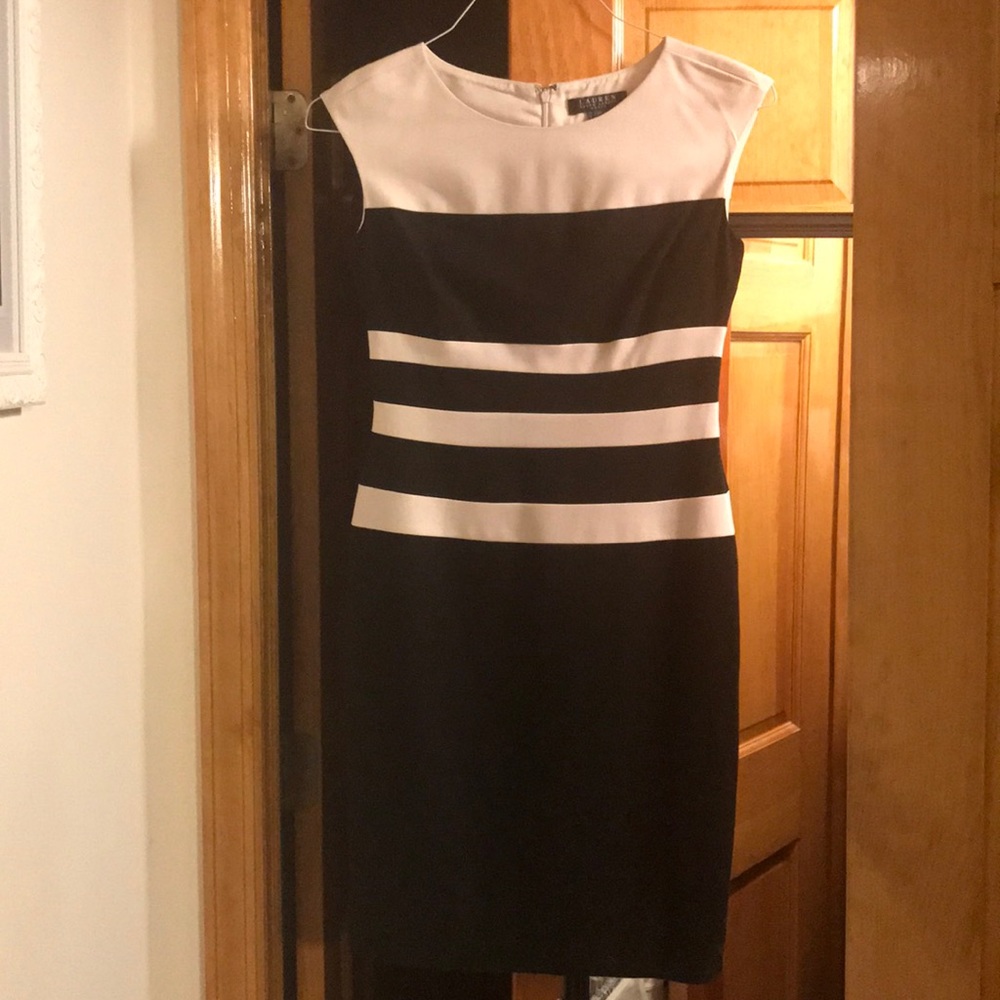 Ralph Lauren Black & White Dress sz 2P