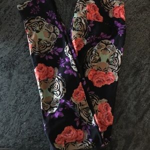 Tigers with flowers leggings unicorn