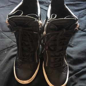 Giuseppe wedge sneakers with zippers 1 HOUR ONLY!