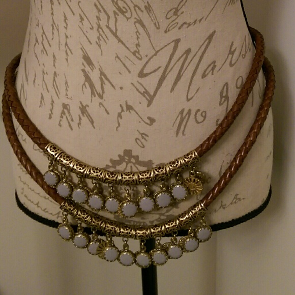 ?HP?4/7 Vintage 2-Strand Embellished Woven Belt main image 6