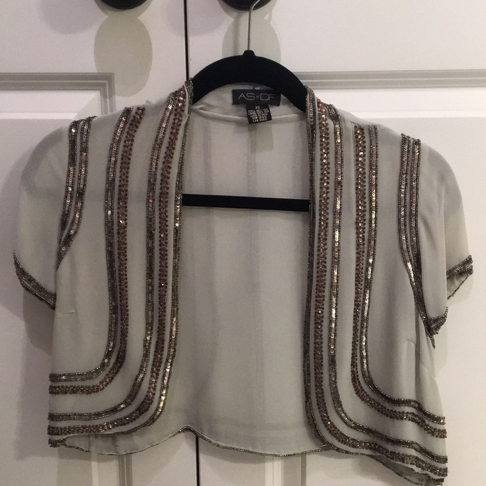 Sparkly crop cardigan