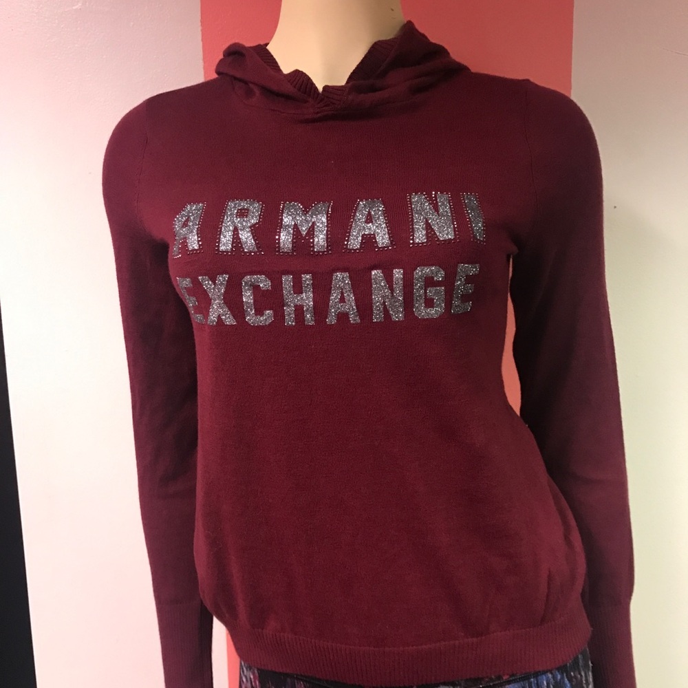 Armani Exchange STUD HOODED SWEATER