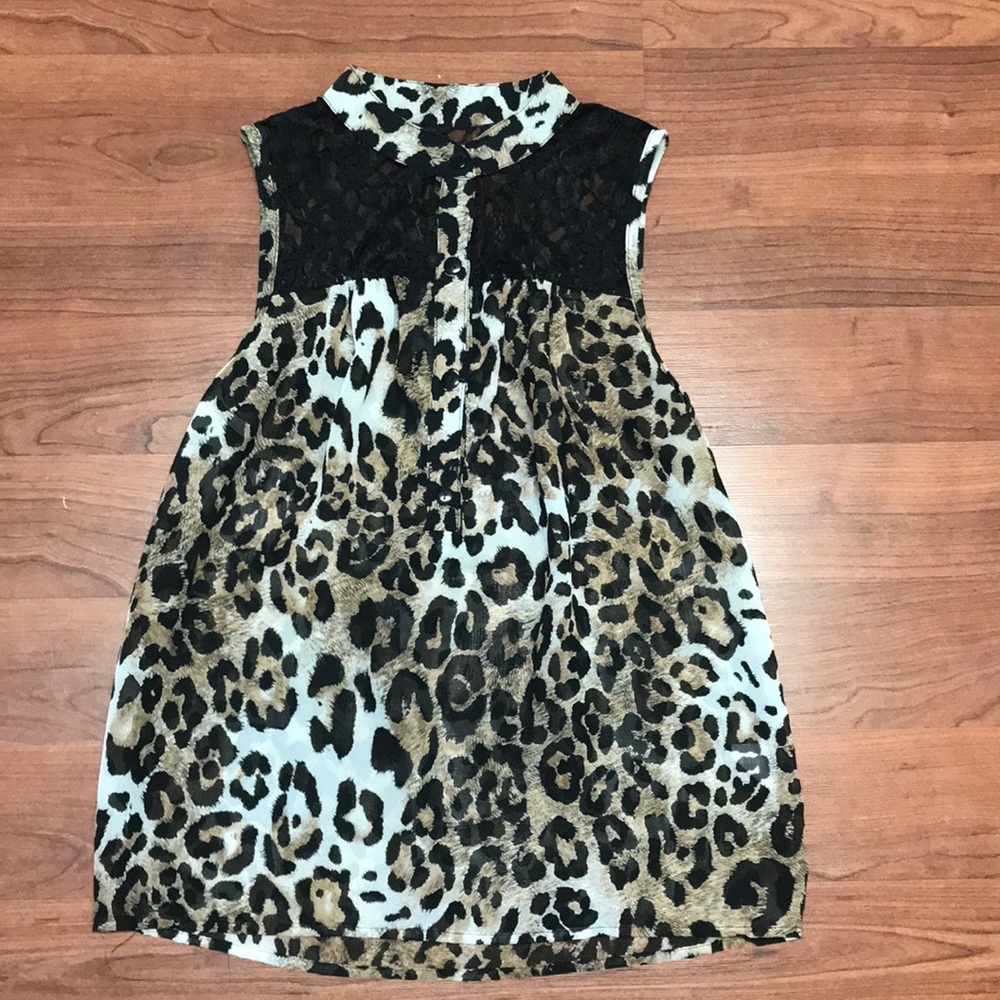 Leopard Button Blouse