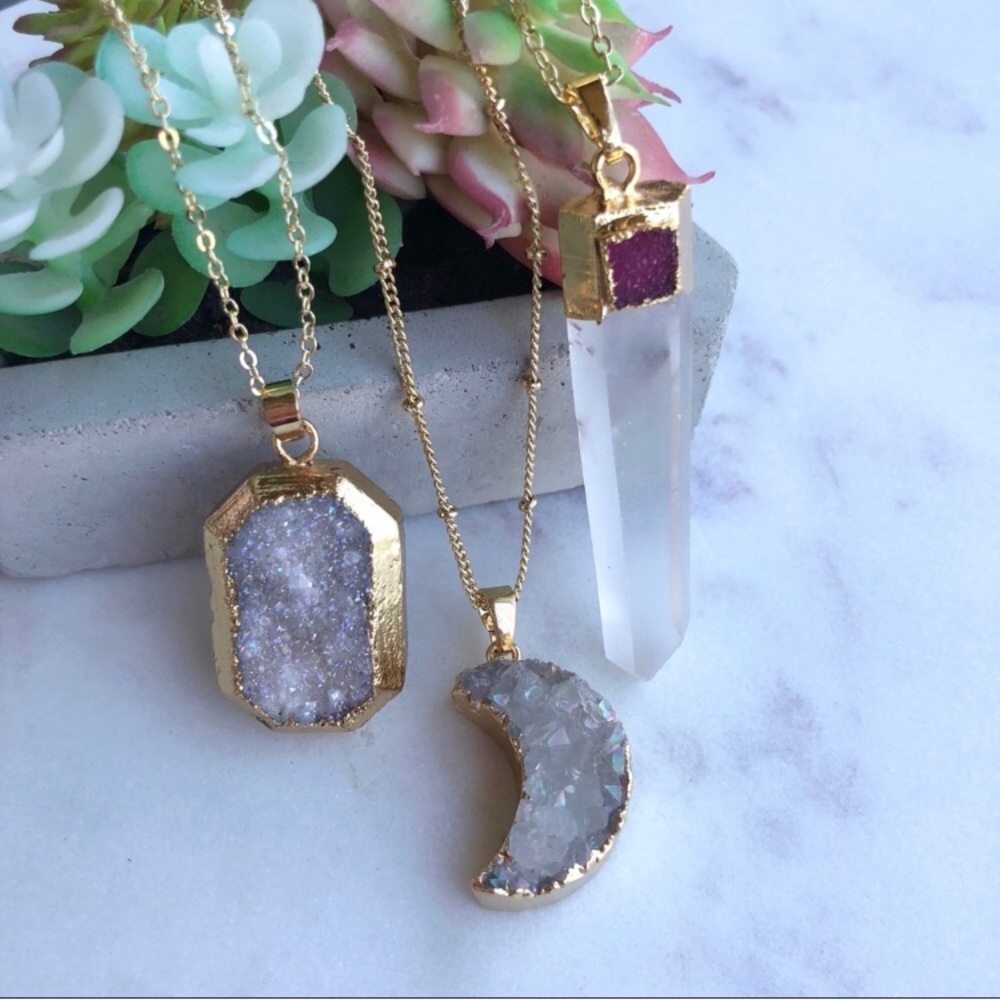 1 left! Druzy quartz crystal classic boho spirit - Picture 3 of 4