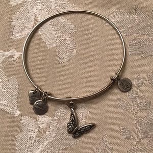 Alex and Ani silver butterfly bracelet bangle