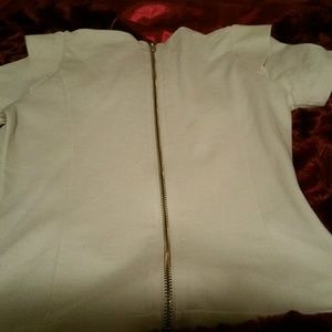 French Connection cream bodycon dress. Size 4.