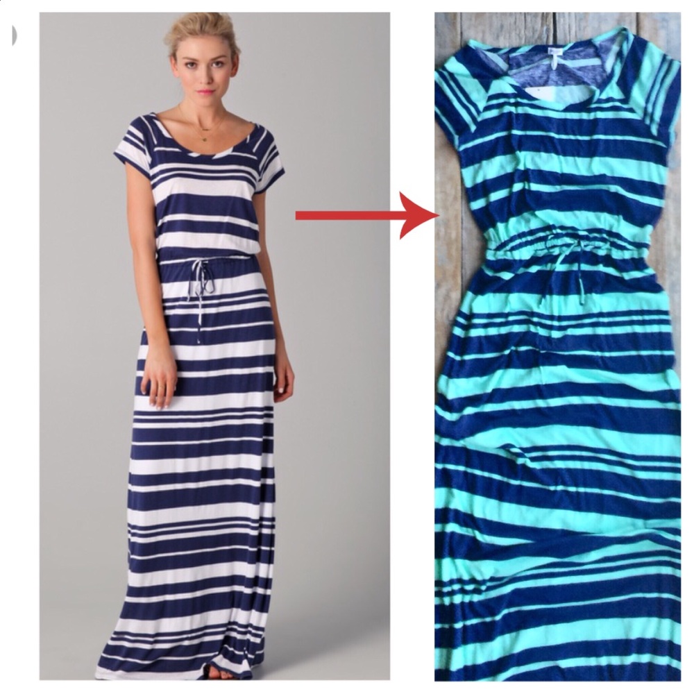 Splendid Striped Jersey Maxi Dress