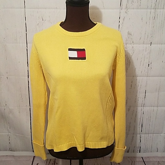 Tommy Hilfiger Sweaters - YELLOW Tommy Hilfiger sweater .Ribbed crewnec