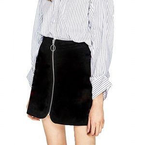 Zara Genuine Leather Skirt