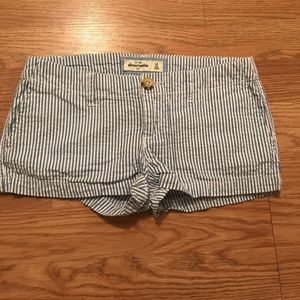 Abercrombie Kids Blue Pinstripe Shorts SZ 10