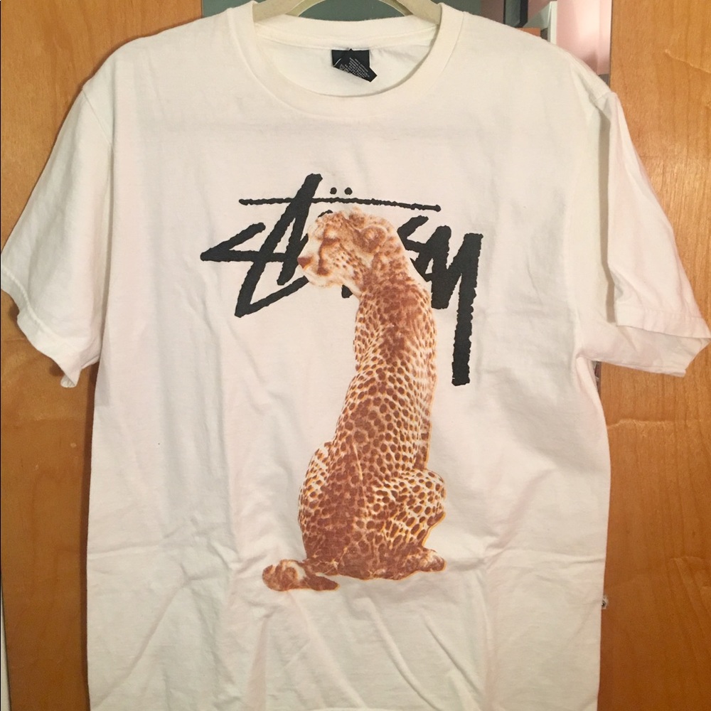 Stussy Graphic T-shirt w/ Leopard